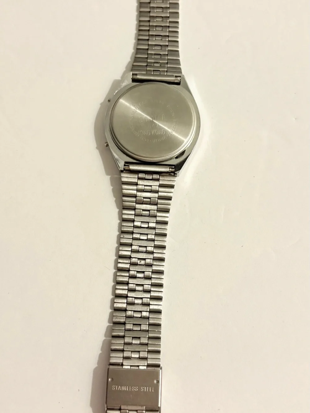 Somma Vintage/Retro LCD Digital Quartz Date Square 34mm Steel Silver Bracelet